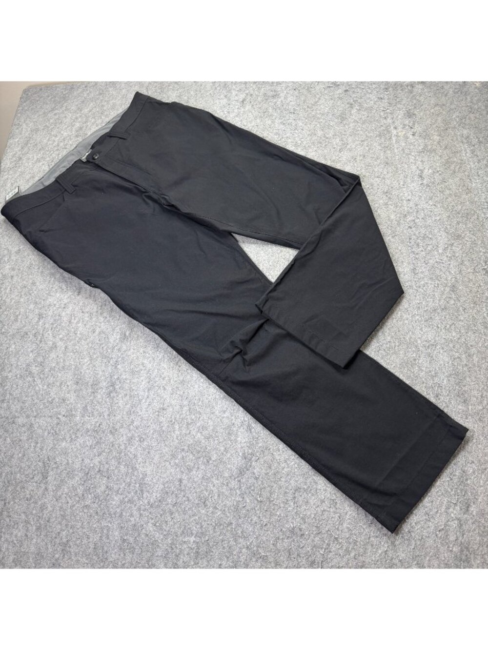 Eddie Bauer Tech Pants Men 38 x 30 Black Nylon Hiking Stretch Straight Leg b061